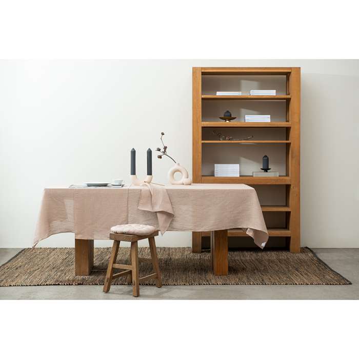 Подушка на стул круглая из стираного льна бежевого цвета из коллекции essential, 40х40x4 см Tkano TK22-CP0008