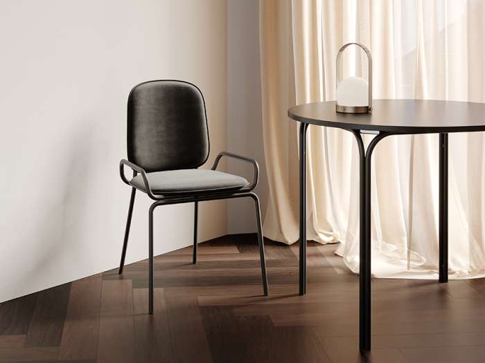 Стул ror, double frame, велюр, черный /черный LATITUDE RORCH2FRBKVLRBK