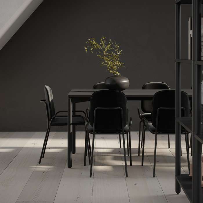 Стул ror, double frame, велюр, черный /черный LATITUDE RORCH2FRBKVLRBK