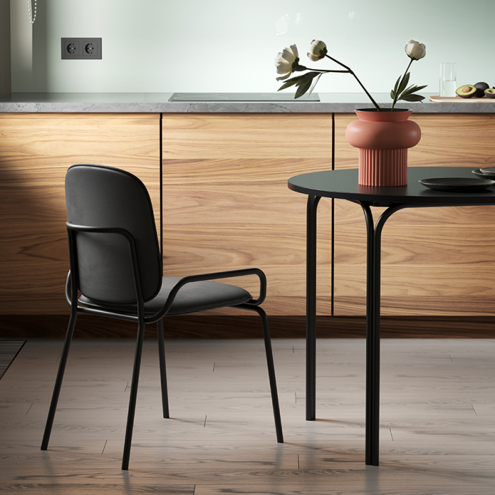 Стул ror, double frame, велюр, черный /черный LATITUDE RORCH2FRBKVLRBK