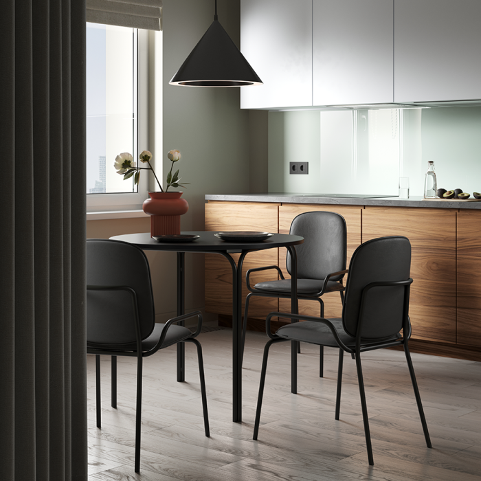 Стул ror, double frame, велюр, черный /черный LATITUDE RORCH2FRBKVLRBK