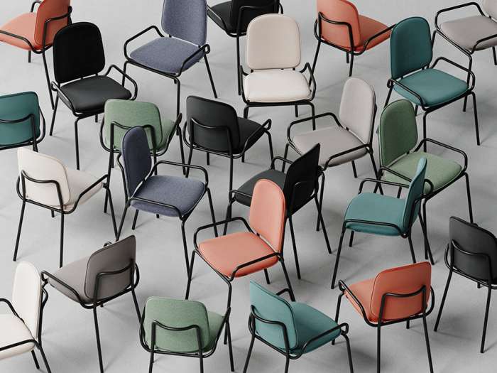 Стул ror, double frame, велюр, черный /черный LATITUDE RORCH2FRBKVLRBK