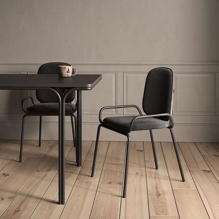 Стул ror, double frame, велюр, черный /черный LATITUDE RORCH2FRBKVLRBK