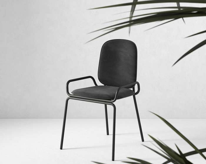 Стул ror, double frame, велюр, черный /черный LATITUDE RORCH2FRBKVLRBK