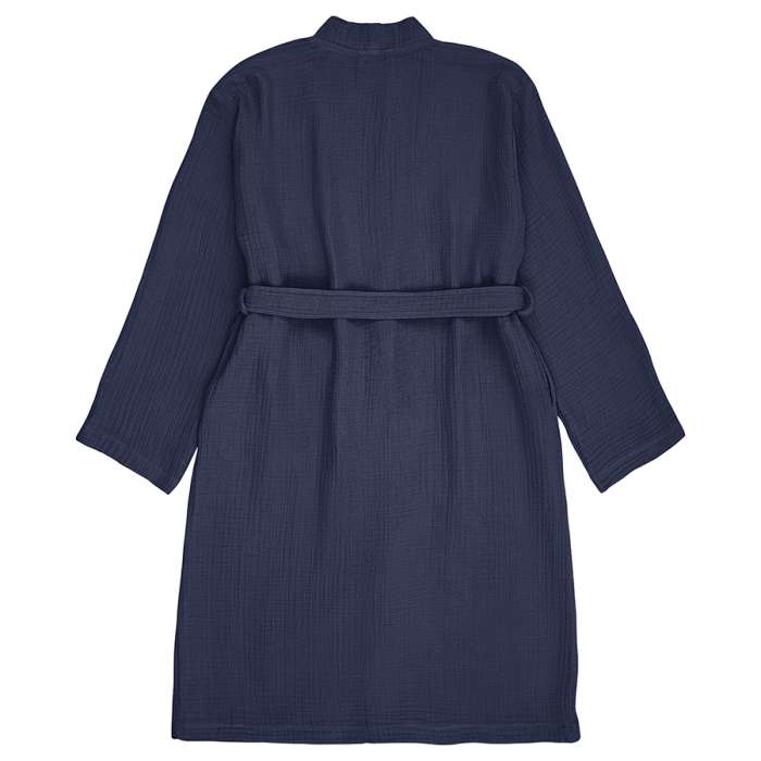 Халат из многослойного муслина темно-синего цвета из коллекции essential, размер s Tkano TK23-BR0004