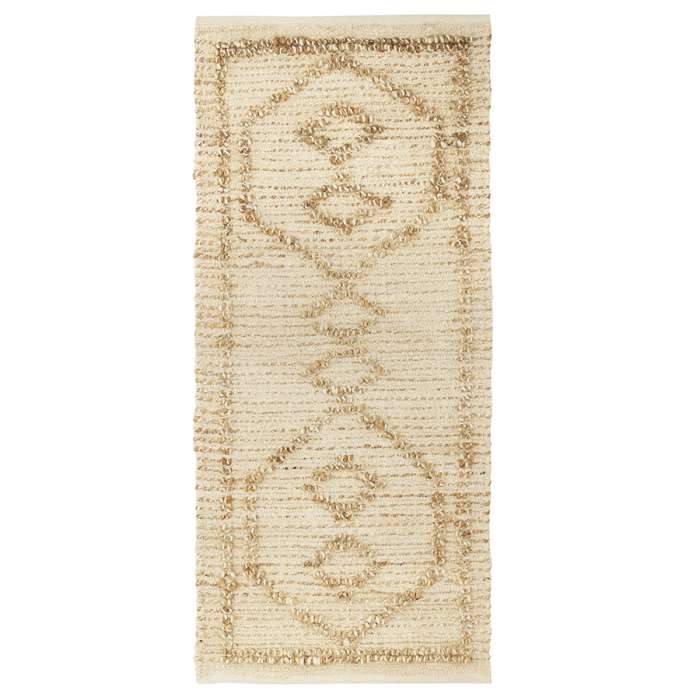 Ковер из джута и переработанного хлопка kolkata из коллекции ethnic, 70x160см Tkano TK23-DR0018