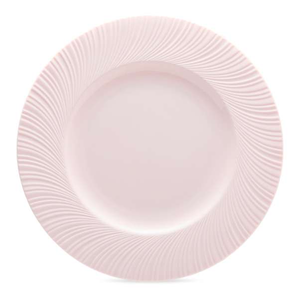 Тарелка обеденная Decor de table Рассвет 27 см, рельеф, фарфор, розовая