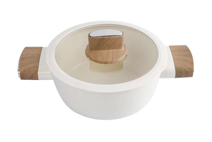 Кастрюля, 20 см, 2,2 л, с крышкой, с покрытием, алюминий, молочная, Palisander ANNA LAFARG ANLAF-P12GNC-20