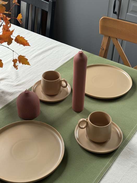 Набор из двух тарелок бежевого цвета из коллекции essential, 25 см Tkano TK22-TW_PL0010