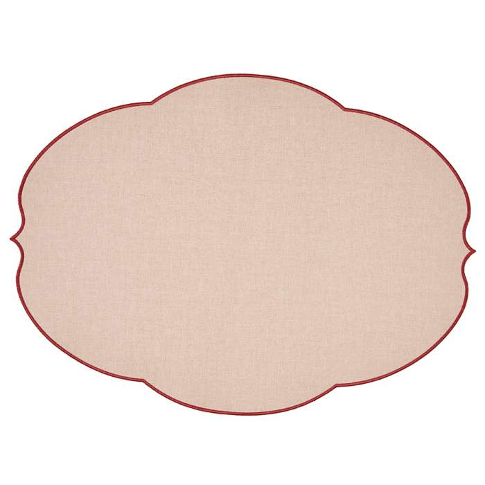 Салфетка подстановочная овальная flowers, 48,8х36 см, розовая Guzzini 127906255