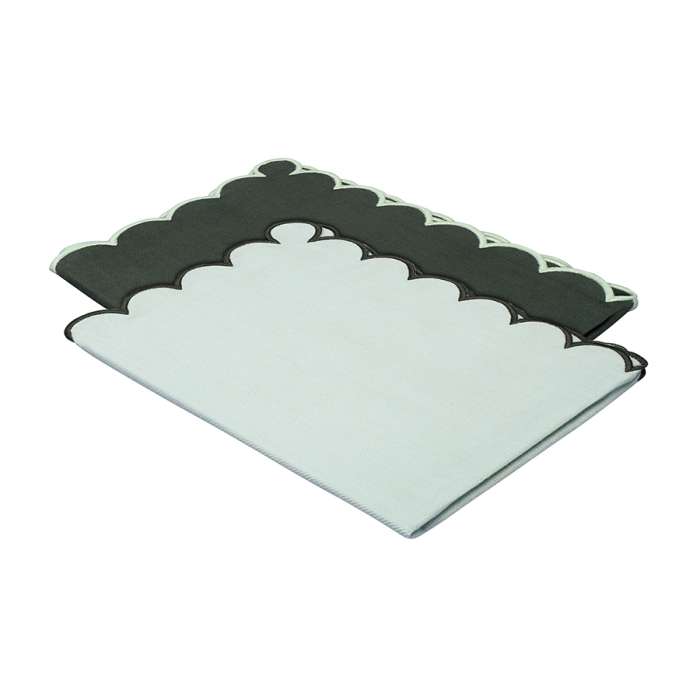 Набор кухонных полотенец с контрастным кантом зеленого цвета из коллекции trendy ruffles, 50х70 см Tkano TK25-TT0002