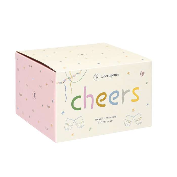 Набор стаканов cheers, 450 мл, 4 шт. Liberty Jones LJ0000462