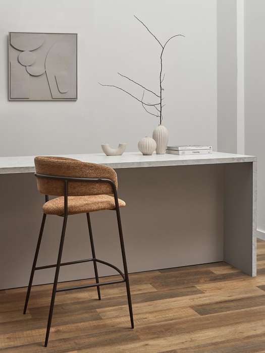 Стул барный helning, мягкий шенилл, светло-коричневый Bergenson Bjorn BB0001045