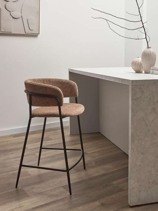 Стул барный helning, мягкий шенилл, светло-коричневый Bergenson Bjorn BB0001045