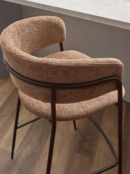 Стул барный helning, мягкий шенилл, светло-коричневый Bergenson Bjorn BB0001045