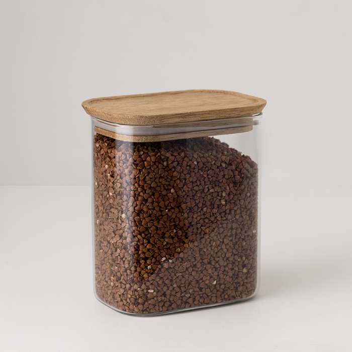 Банка для хранения прямоугольная glass acacia, 950 мл Smart Solutions SS0000342