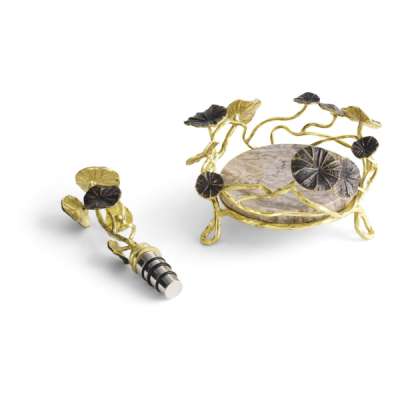 Набор подставка и стоппер для бутылки Michael Aram Michael Aram Сад Моне 15 см