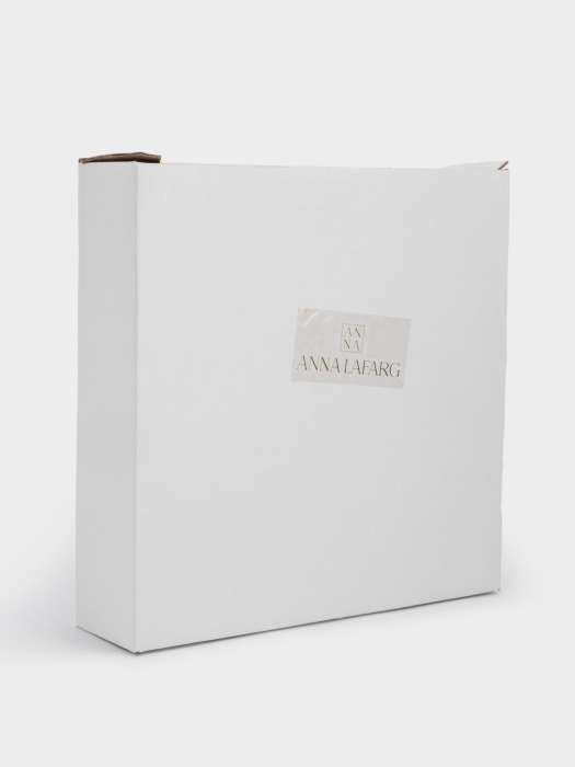 Блюдо, 18x22x4 см, керамика, бело-голубое, Снеговик в шапке и шарфе, Snowman ANNA LAFARG ANLAF-JIA-220125-5