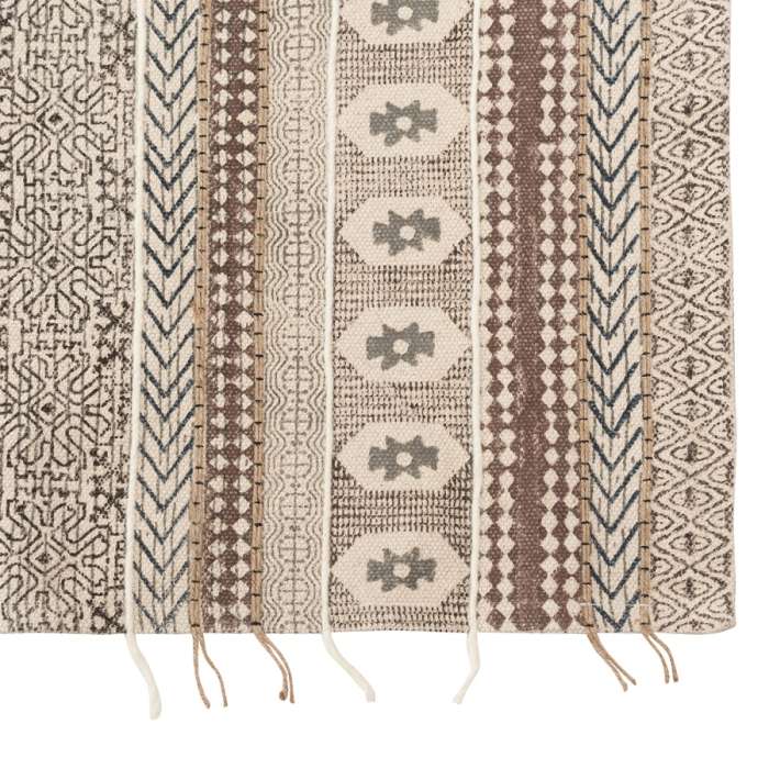 Ковер из хлопка, шерсти и джута с геометрическим орнаментом из коллекции ethnic, 120х180 см Tkano TK20-DR0011