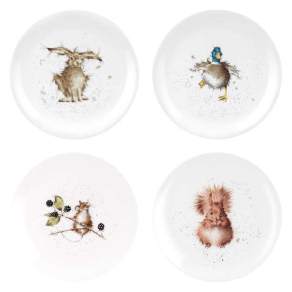 Набор тарелок закусочных Royal Worcester Забавная фауна 20 см, 4 шт