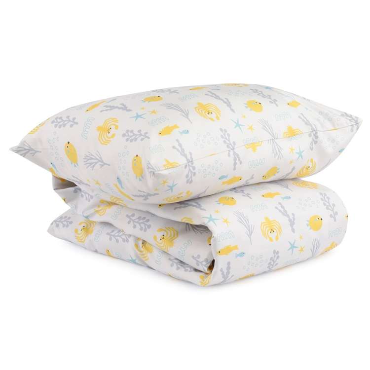 Комплект постельного белья из сатина с принтом oceania world из коллекции tiny world, 110х140 см Tkano TK20-KIDS-DC0011