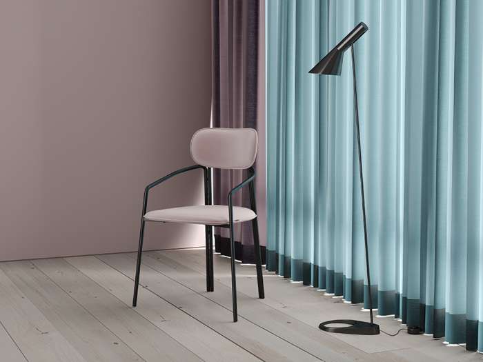 Стул ror, round, велюр, черный/розовый LATITUDE RORCHRBKVLRPK