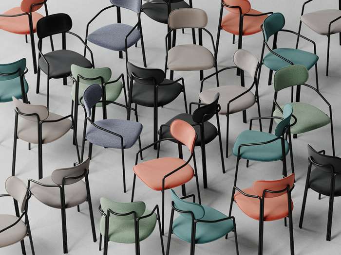 Стул ror, round, велюр, черный/розовый LATITUDE RORCHRBKVLRPK