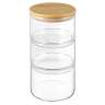 Набор из 3 банок для хранения eco store с крышками из бамбука Smart Solutions SFE-SS-SJ-GLS-BM-Set3