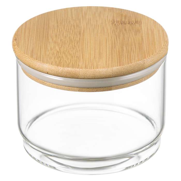 Набор из 3 банок для хранения eco store с крышками из бамбука Smart Solutions SFE-SS-SJ-GLS-BM-Set3