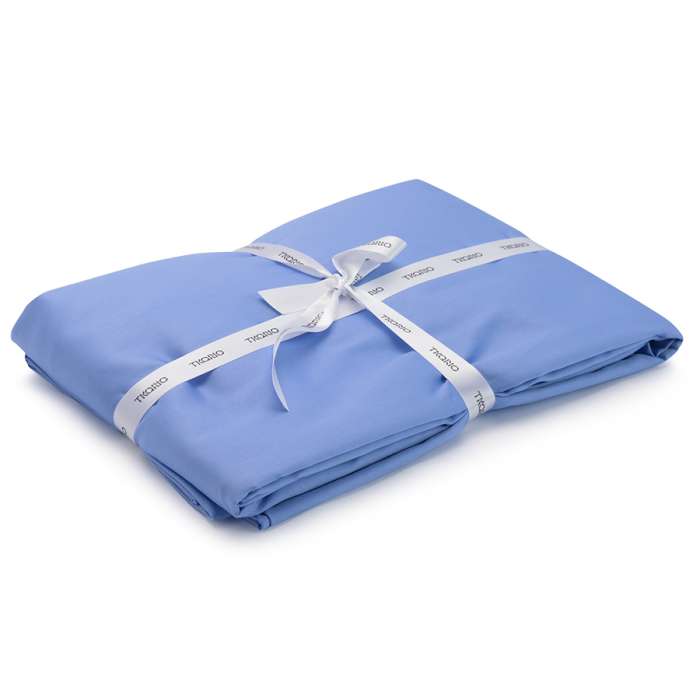 Простыня на резинке из сатина сиреневого цвета из коллекции Essential, 200х200х30 см TKANO TK22-FS0004