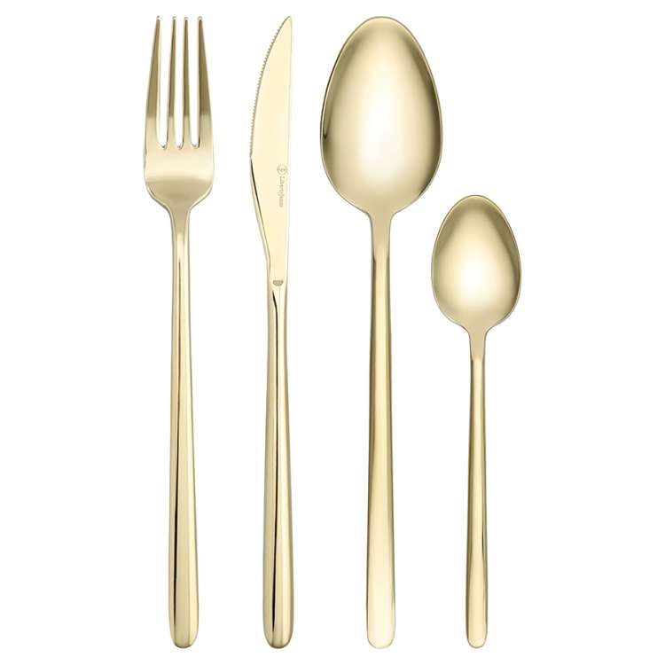 Набор столовых приборов pure, золотистые глянцевые, 16 пред. Liberty Jones LJ0000419