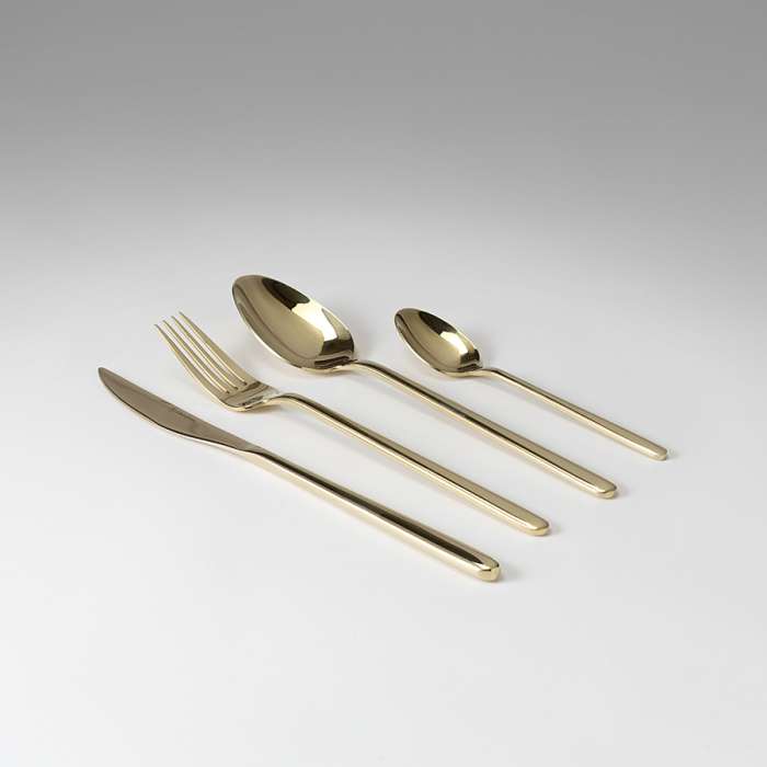 Набор столовых приборов pure, золотистые глянцевые, 16 пред. Liberty Jones LJ0000419
