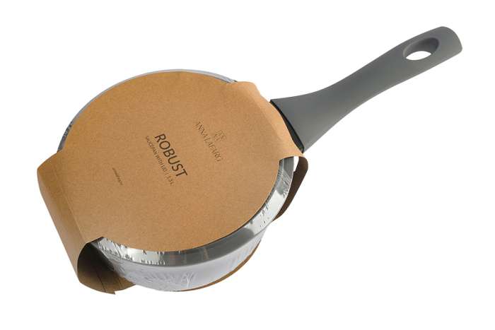 Ковш, 16 см, 1,3 л, с крышкой, с покрытием, алюминий, серо-черный, Robust ANNA LAFARG ANLAF-CNA1025-4