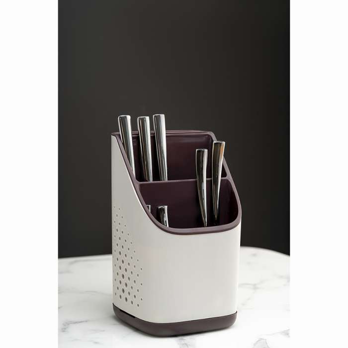 Органайзер для кухонных принадлежностей Ronja, 23х13 см, светло-серый/темно-сливовый SMART SOLUTIONS SS-OKU-SSABS-GRBL