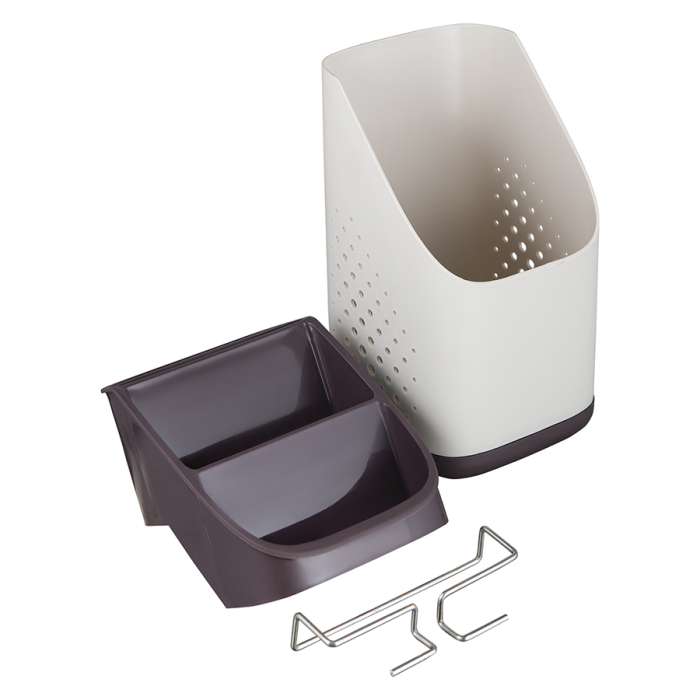 Органайзер для кухонных принадлежностей Ronja, 23х13 см, светло-серый/темно-сливовый SMART SOLUTIONS SS-OKU-SSABS-GRBL