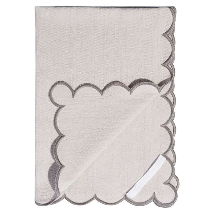 Набор кухонных полотенец с контрастным кантом серого цвета из коллекции trendy ruffles, 50х70 см Tkano TK25-TT0003