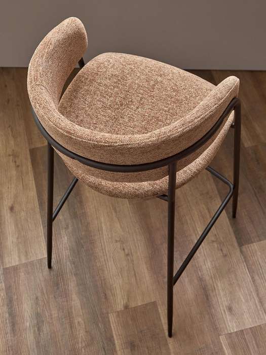 Стул полубарный helning, мягкий шенилл, светло-коричневый Bergenson Bjorn BB0001046