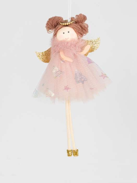 Игрушка елочная, 17 см, пенопласт/полиэстер, золотистая, Ангел, New year ANNA LAFARG ANLAF-24CB12B