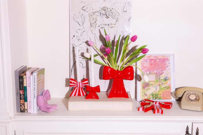 Подсвечник bow, 11х12х5 см, красно-белый DOIY DYCAHBOWL