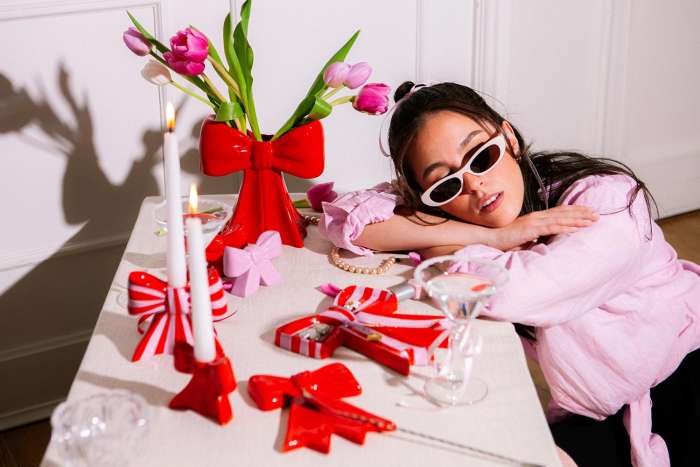 Подсвечник bow, 11х12х5 см, красно-белый DOIY DYCAHBOWL