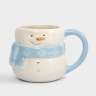 Кружка, 450 мл, керамика, бело-голубая, Снеговик в шарфе, Snowman ANNA LAFARG ANLAF-JIA-220125-6