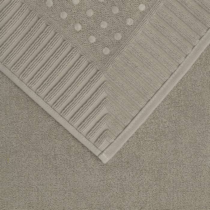 Коврик для ванной с фактурным бортиком бежево-серого цвета из коллекции essential, 50х80 см Tkano TK26-BM0003