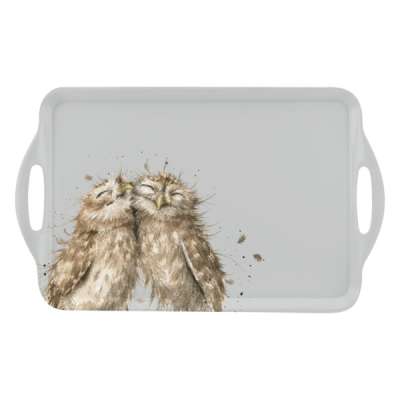 Поднос прямоугольный с ручками Pimpernel &quot;Забавная фауна.Совы&quot; 48х29,5см