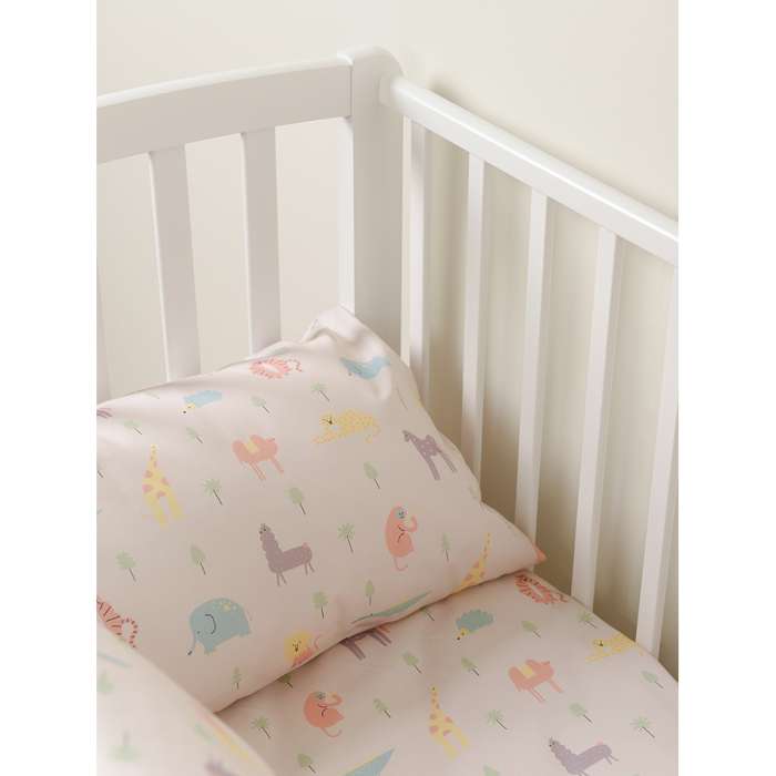 Комплект постельного белья из сатина с принтом animalia world из коллекции tiny world, 150х200 см Tkano TK20-KIDS-DC0013