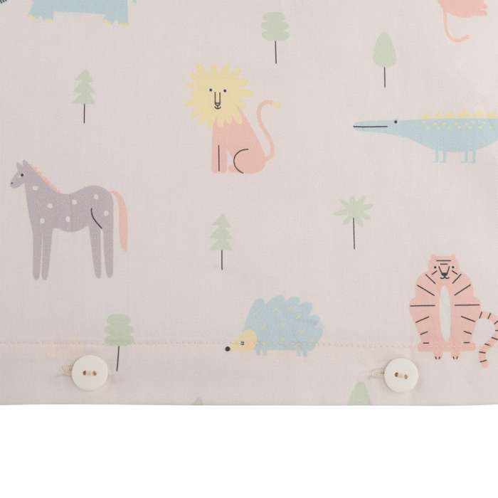 Комплект постельного белья из сатина с принтом animalia world из коллекции tiny world, 150х200 см Tkano TK20-KIDS-DC0013