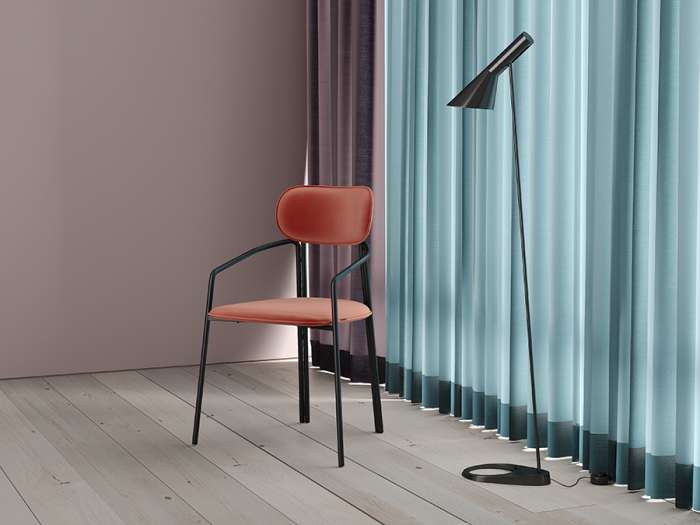 Стул ror, round, велюр, черный/темно-красный LATITUDE RORCHRBKVLRDRD