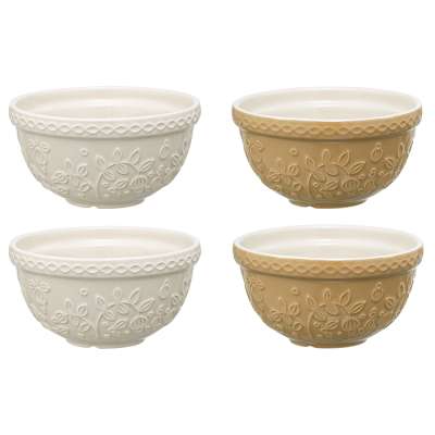 Набор из 4 пиал кремового/бежевого цветов с рельефным узором Ягоды Тайги из коллекции russian north, 130 мл Tkano TK22-TW_BW0013