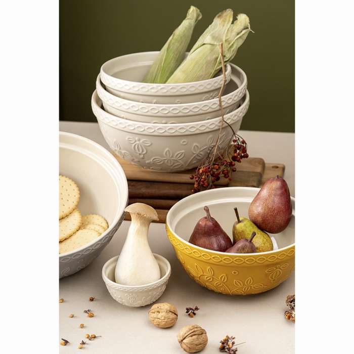 Набор из 4 пиал кремового/бежевого цветов с рельефным узором Ягоды Тайги из коллекции russian north, 130 мл Tkano TK22-TW_BW0013