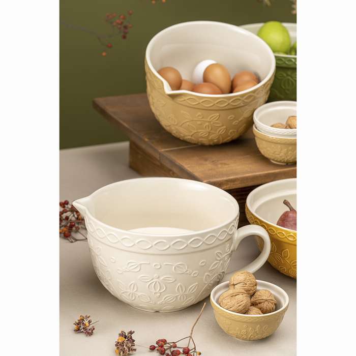 Набор из 4 пиал кремового/бежевого цветов с рельефным узором Ягоды Тайги из коллекции russian north, 130 мл Tkano TK22-TW_BW0013