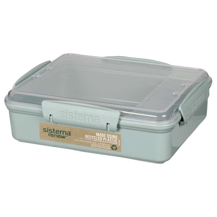 Контейнер с разделителями 975мл зеленый SISTEMA RENEW 581482_зеленый